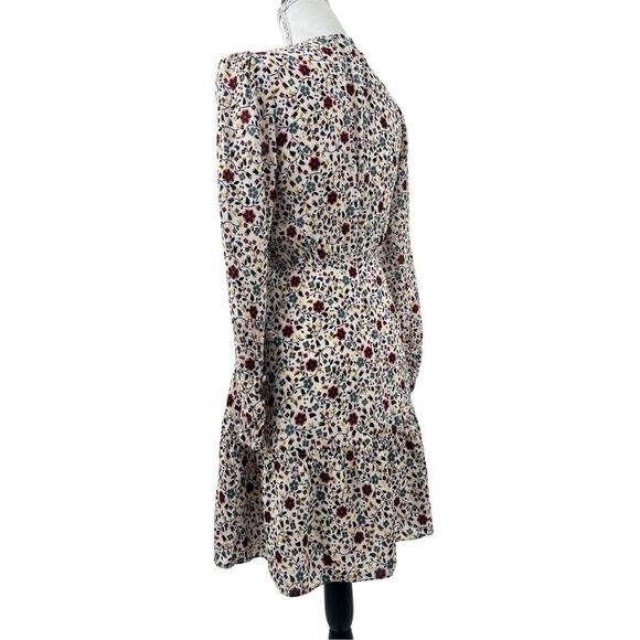 A.L.C  100 silk long sleeve floral dress size 2 - Picture 5 of 15
